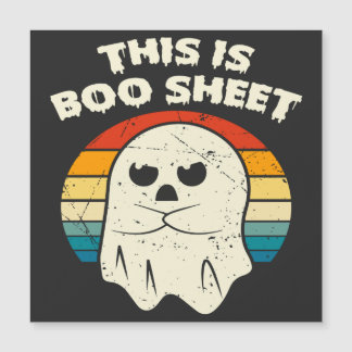 Dies ist das boo-Sheet-Ghost-Retro-Halloween Magnetkarte