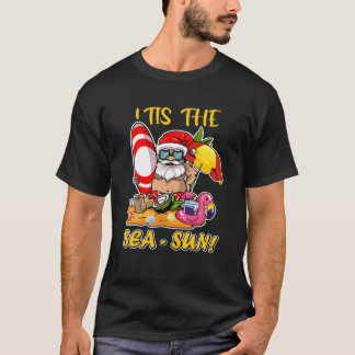 Dies ist das Meer Sun Santa Claus Xmax im Juli Som T-Shirt
