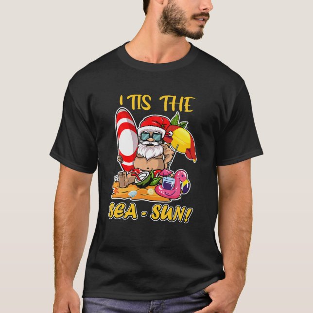 Dies ist das Meer Sun Santa Claus Xmax im Juli Som T-Shirt (Vorderseite)