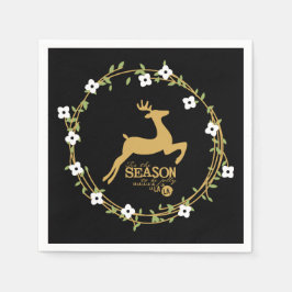 Dies ist das Weihnachtsbuch Napkins zur Jahreszeit Serviette