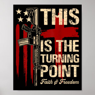 Dies ist das wendende Int Faith Kreuz Us Flagge Pa Poster
