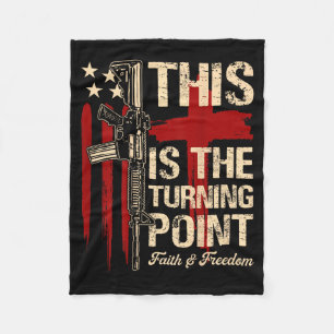 Dies ist das wendende Int Glaube Kreuz uns Flagge  Fleecedecke