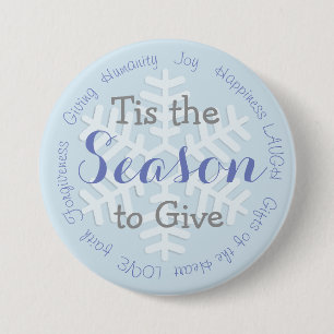 Dies ist der blaue Weihnachts-Inspirationstaste Button