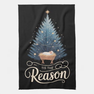 Dies ist der Grund Christliche Religiöse Weihnacht Geschirrtuch