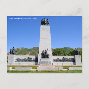"Dies ist der Ort" Denkmal - Utah Postkarte