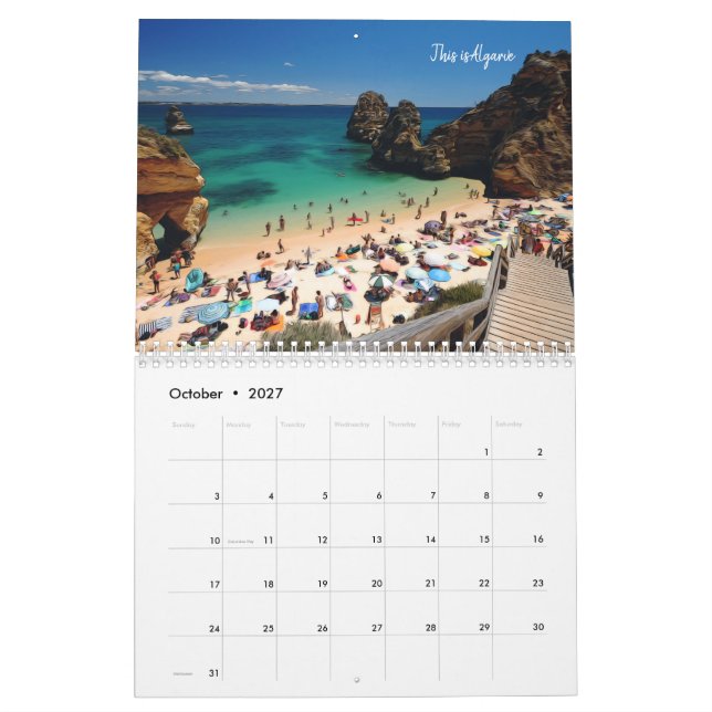 Dies ist der portugiesische Kalender (Okt 2027)