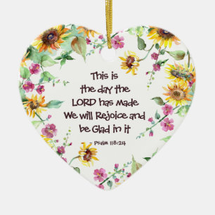 Dies ist der Tag, den der Herr Psalm 118:24 gemach Keramik Ornament