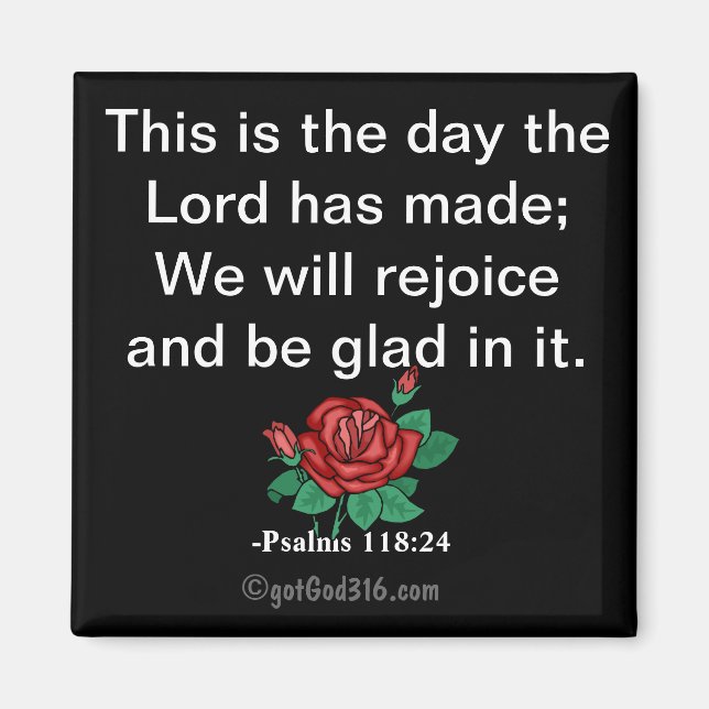 Dies ist der Tag gotGod316.com Scripture Magnet (Vorne)