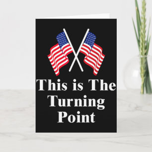 Dies ist der Wendepunkt Amerikanische Flagge Karte