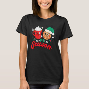 Dies ist die Jahreszeit Cookies Milk Weihnachtsman T-Shirt