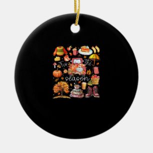 Dies ist die Jahreszeit, die der Kürbis zum Herbst Keramik Ornament