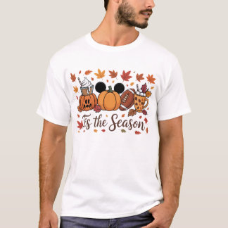 Dies ist die Jahreszeit fallen Pumpkin Kaffee Fußb T-Shirt
