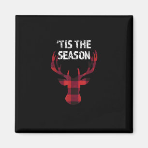 Dies ist die Jahreszeit Funny Christmas Buck Hirsc Magnet
