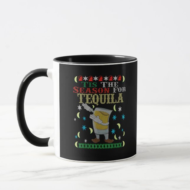 Dies ist die Jahreszeit für Tequila Dabbing Weihna Tasse (Links)