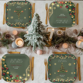 Dies ist die Jahreszeit für Verheiratetes Brautpar Pappteller