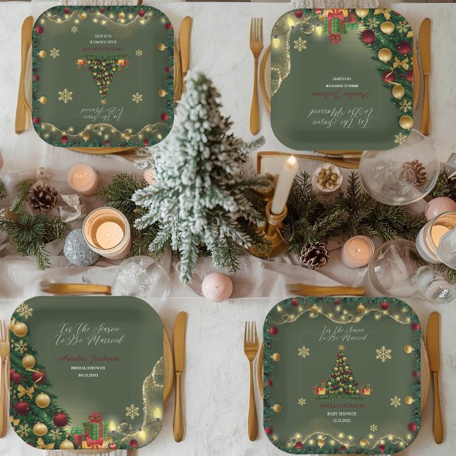 Dies ist die Jahreszeit für Verheiratetes Brautpar Pappteller (Von Creator hochgeladen)