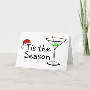 Dies ist die Jahreszeit Martini trinken Weihnachte Feiertagskarte