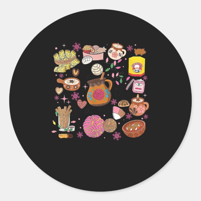 Dies ist die Jahreszeit mexikanischen Weihnachtsba Runder Aufkleber (Vorderseite)