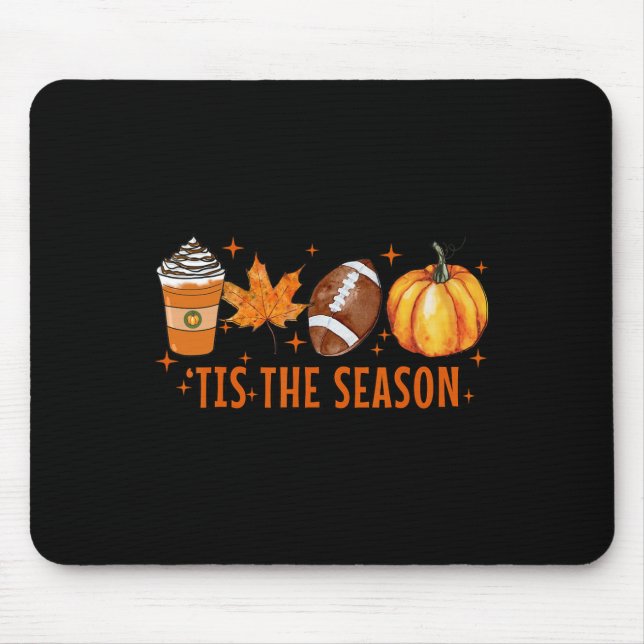 Dies ist die Jahreszeit Pumpkin Gewürz Latte Hallo Mousepad (Vorne)