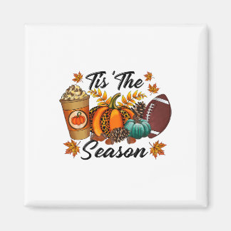 Dies ist die Jahreszeit Pumpkin Gewürzfußball-Herb Magnet
