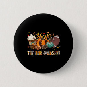 Dies ist die Jahreszeit Pumpkin Spice Football Hal Button