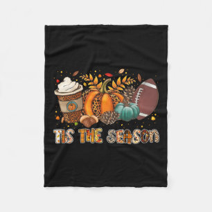 Dies ist die Jahreszeit Pumpkin Spice Football Hal Fleecedecke