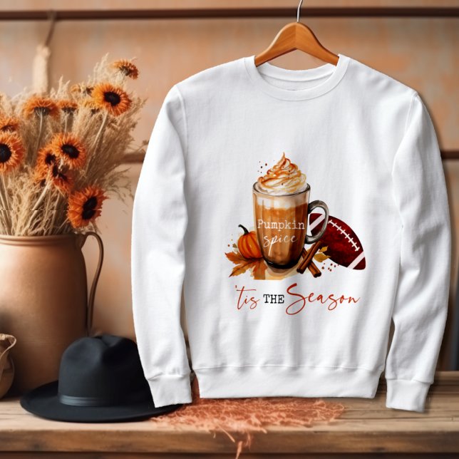 Dies ist die Jahreszeit Pumpkin Spice Football Her Sweatshirt (Von Creator hochgeladen)