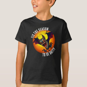 Dies ist die Jahreszeit, um Batty Vampire Bat. T-Shirt