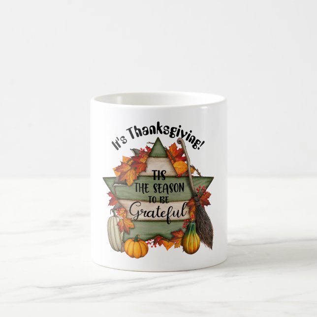 Dies ist die Jahreszeit, um dankbar Kaffee Tasse (Mittel)