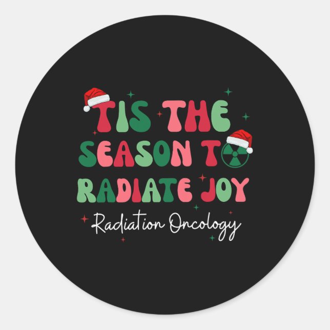 Dies ist die Jahreszeit, um die Strahlenbelastung  Runder Aufkleber (Vorderseite)