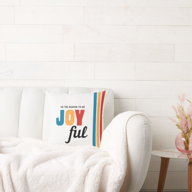 "Dies ist die Jahreszeit, um fröhlich zu sein" Kop Kissen (Liege)