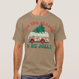 Dies ist die Jahreszeit, um Jolly Tree Xmas Groovy T-Shirt