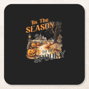 Dies ist die Jahreszeit, um Spooky Fall Halloween  Rechteckiger Pappuntersetzer