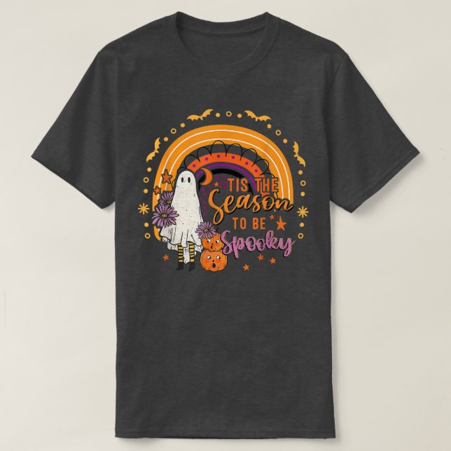 Dies ist die Jahreszeit, um Spooky Regenbogen Ghou T-Shirt (Design vorne)