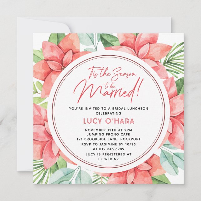 Dies ist die Jahreszeit, um Verheiratet Weihnachte Einladung (Vorderseite)