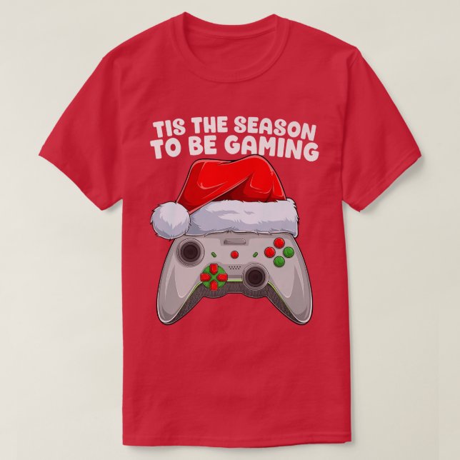 Dies ist die Jahreszeit, um Weihnachts-Video-Gamer T-Shirt (Design vorne)