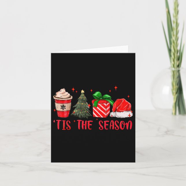 Dies ist die Jahreszeit Weihnachten Urlaub frohe W Karte (Vorderseite)