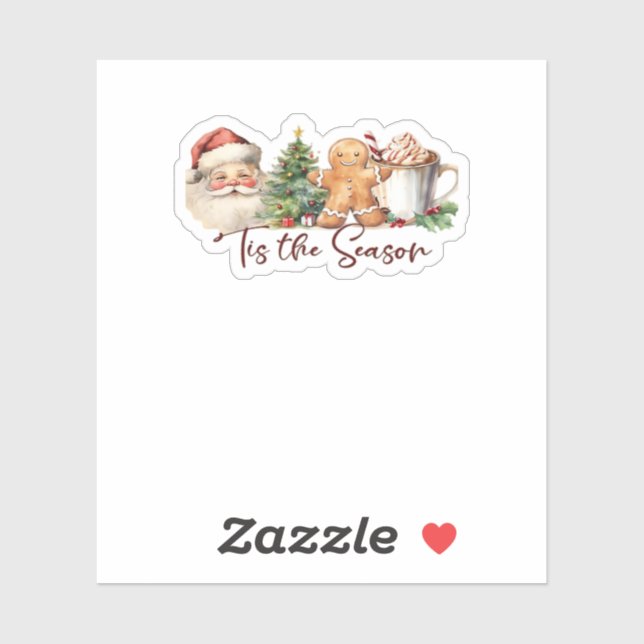 Dies ist die Jahreszeit Weihnachts-Apparel Funny C Aufkleber (Blatt)