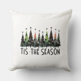 'Dies ist die Jahreszeit Weihnachtsbaum Schnee Fla Kissen