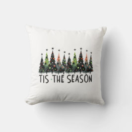 'Dies ist die Jahreszeit Weihnachtsbaum Schnee Fla Kissen