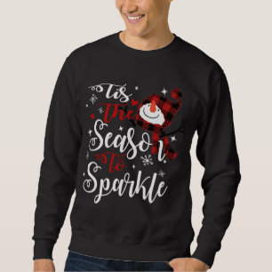 Dies ist die Jahreszeit zu Sparkle Xmas Snowman Re Sweatshirt