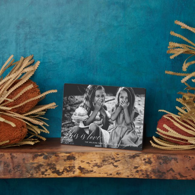 Dies ist die Liebe Einfaches Skript-Foto-Valentine Fotoplatte (Seite)