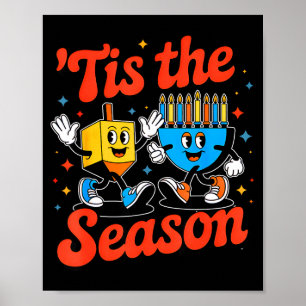 Dies ist die Saison Frohes Chanukka Lustiges Jüdis Poster