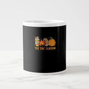 Dies ist die Saison Fußball Fall Erntedank Footbal Jumbo-Tasse