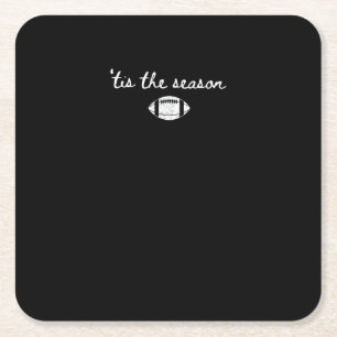 Dies ist die Saison Fußball Mama Game Day Touchdow Rechteckiger Pappuntersetzer
