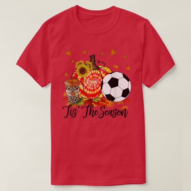 Dies ist die Saison Fußball Orange Gefärbte Krawat T-Shirt (Design vorne)