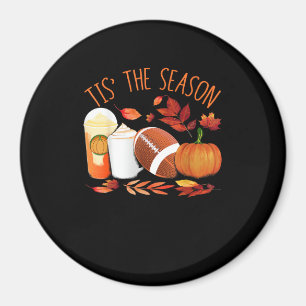 Dies ist die Saison Fußball Pumpkin Erntedank Athl Magnet