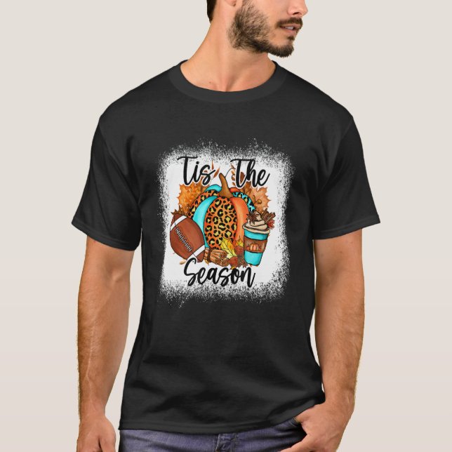 Dies ist die Saison Herbst Fußball Mama Pumpkin Ge T-Shirt (Vorderseite)