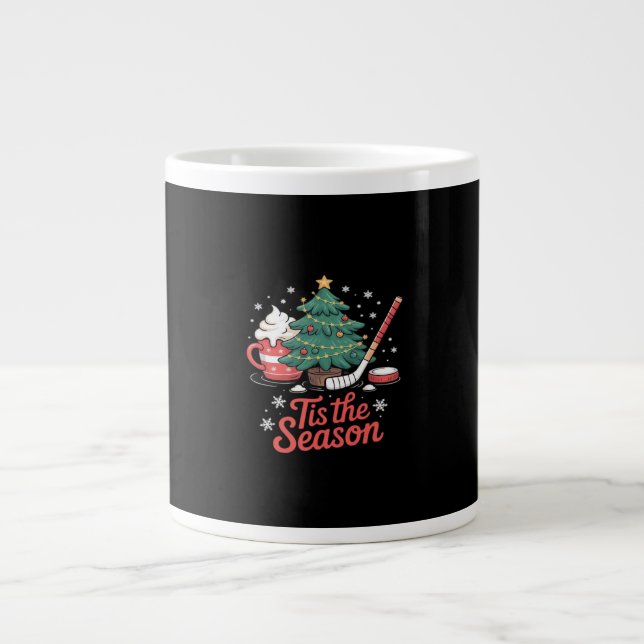 Dies ist die Saison Hockey Kaffee Tree Hockey Weih Jumbo-Tasse (Vorderseite)