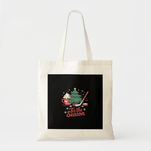 Dies ist die Saison Hockey Kaffee Tree Hockey Weih Tragetasche (Vorne)